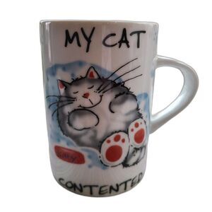 Contented Pets Cat Lover's Fine Porcelain Coffee Tea Cup Mug Rayware Vintage